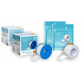 ПЛАСТЫРЬ МЕДИЦИНСКИЙ LEOPLAST 1,25 см х 5 м, белый, без катушки