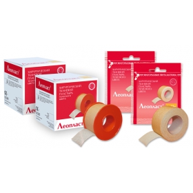 ПЛАСТЫРЬ МЕДИЦИНСКИЙ LEOPLAST 2,5 см х 5 м, телесн., без катушки