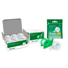 ПЛАСТЫРЬ МЕДИЦИНСКИЙ LEOPORE 5 м х 2,5 см уп. картон., без катушки