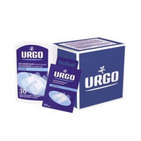 ПЛАСТЫРЬ МЕДИЦИНСКИЙ URGO прозрачный с антисептиком 19 мм х 72 мм №300