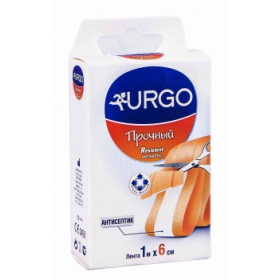 ПЛАСТЫРЬ МЕДИЦИНСКИЙ URGO прочный с антисептиком 6 см х 1 м №1