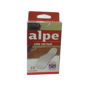 ПЛАСТЫРЬ МЕДИЦИНСКИЙ АЛПЕ СВЕТЛЫЙ классик, 76х19 мм №10