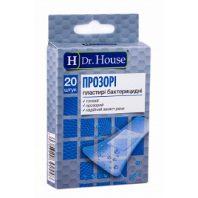 ПЛАСТЫРЬ МЕДИЦИНСКИЙ БАКТЕРИЦИДНЫЙ «H Dr. House» 7,2 см х 2,3 см, на полимерной основе №20