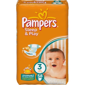 ПОДГУЗНИКИ ДЕТСКИЕ PAMPERS SLEEP &   PLAY midi №58