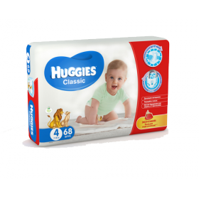 ПОДГУЗНИКИ ДЕТСКИЕ ГИГИЕНИЧЕСКИЕ HUGGIES CLASSIC medium-4 №68