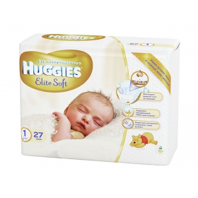 ПОДГУЗНИКИ ДЕТСКИЕ ГИГИЕНИЧЕСКИЕ HUGGIES ELITE SOFT размер 1 №27