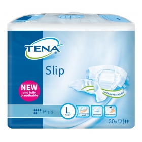 ПОДГУЗНИКИ ДЛЯ ВЗРОСЛЫХ TENA SLIP PLUS LARGE дышащие №30