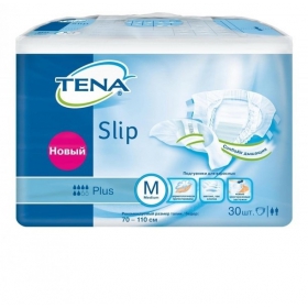ПОДГУЗНИКИ ДЛЯ ВЗРОСЛЫХ TENA SLIP PLUS MEDIUM дышащие №30