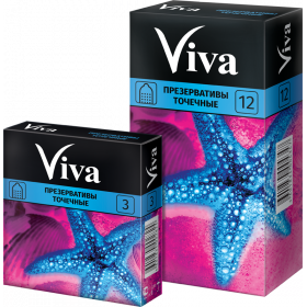 ПРЕЗЕРВАТИВЫ ЛАТЕКСНЫЕ ВИВА «VIVA» с точками №12