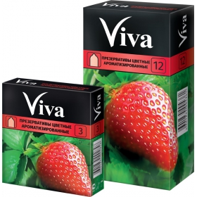 ПРЕЗЕРВАТИВЫ ЛАТЕКСНЫЕ ВИВА «VIVA» цветные, ароматиз. №12