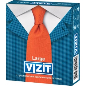 ПРЕЗЕРВАТИВЫ ЛАТЕКСНЫЕ ВИЗИТ «VIZIT» Large увелич. размер №3
