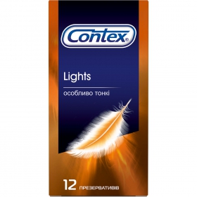 ПРЕЗЕРВАТИВЫ ЛАТЕКСНЫЕ С СИЛИКОНОВОЙ СМАЗКОЙ CONTEX lights, особо тонкие №12