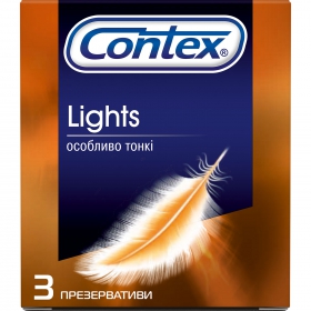 ПРЕЗЕРВАТИВЫ ЛАТЕКСНЫЕ С СИЛИКОНОВОЙ СМАЗКОЙ CONTEX lights, особо тонкие №3