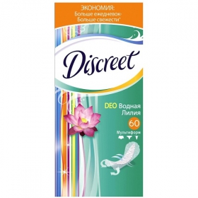 ПРОКЛАДКИ ГИГИЕНИЧЕСКИЕ ЕЖЕДНЕВНЫЕ DISCREET MULTIFORM DEO WATER LILY №60
