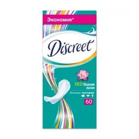 ПРОКЛАДКИ ГИГИЕНИЧЕСКИЕ ЖЕНСКИЕ DISCREET deo water lily №60