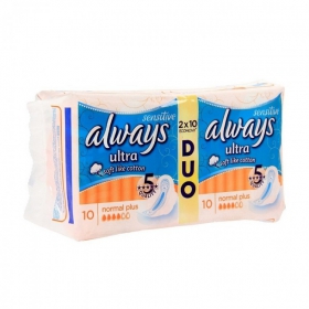 ПРОКЛАДКИ ЖЕНСКИЕ ГИГИЕНИЧЕСКИЕ ALWAYS ULTRA SENSITIVE normal plus №20