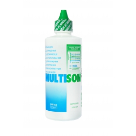 РАСТВОР ПО УХОДУ ЗА КОНТАКТНЫМИ ЛИНЗАМИ МУЛЬТИСОН «MULTISON» фл. 240 мл