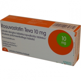 РОЗУВАСТАТИН-ТЕВА табл. п/плен. оболочкой 10 мг блистер №30