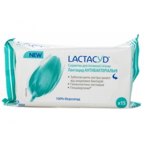 САЛФЕТКИ ДЛЯ ИНТИМНОЙ ГИГИЕНЫ «ЛАКТАЦИД АНТИБАКТЕРИАЛЬНЫЕ» №15