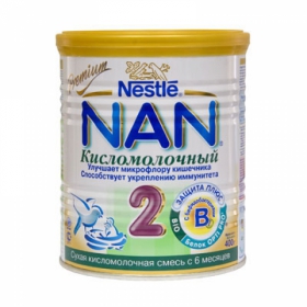 СМЕСЬ СУХАЯ КИСЛОМОЛОЧНАЯ НАН «NAN КИСЛОМОЛОЧНЫЙ 2» банка метал. 400 г, с 6 мес.