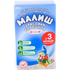 СМЕСЬ СУХАЯ МОЛОЧНАЯ «МАЛЫШ БЫСТРОГО ПРИГОТОВЛЕНИЯ» С РИСОВОЙ МУКОЙ с 3 месяцев 350 г