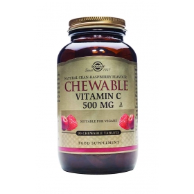 СОЛГАР ВИТАМИН C 500 мг С МАЛИНОВЫМ ВКУСОМ табл. 2510 мг фл. №90