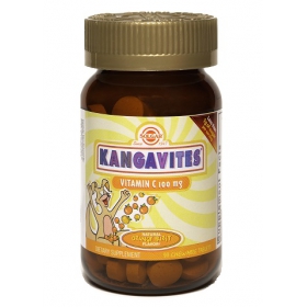 СОЛГАР КАНГАВИТЕС С ВИТАМИНОМ C 100 мг СО ВКУСОМ АПЕЛЬСИНА табл. 940 мг фл. №90