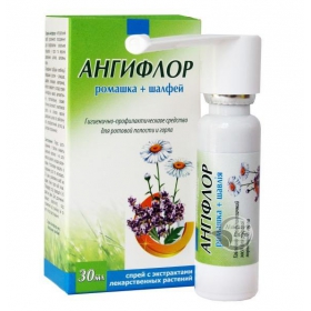 СПРЕЙ ДЛЯ ГИГИЕНЫ ПОЛОСТИ РТА «АНГИФЛОР» «РОМАШКА+ШАЛФЕЙ» 30 мл
