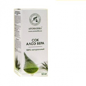 ЗАСІБ косметичний по догляду за шкірою - сік натуральний рослинний «АЛОЕ вера» 50мл