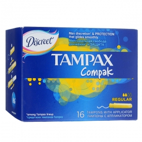 ТАМПОНЫ ГИГИЕНИЧЕСКИЕ TAMPAX compak regular №16