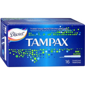 ТАМПОНЫ ГИГИЕНИЧЕСКИЕ TAMPAX супер №16
