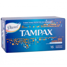 ТАМПОНЫ ГИГИЕНИЧЕСКИЕ TAMPAX супер плюс №16