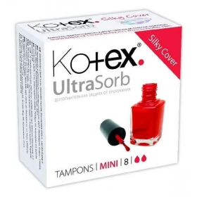 ТАМПОНЫ ЖЕНСКИЕ ГИГИЕНИЧЕСКИЕ KOTEX ULTRASORB mini №8