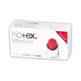 ТАМПОНЫ ЖЕНСКИЕ ГИГИЕНИЧЕСКИЕ KOTEX ULTRASORB normal №24