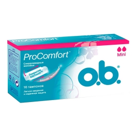 ТАМПОНЫ ЖЕНСКИЕ ГИГИЕНИЧЕСКИЕ серии «O.B.» про комфорт мини №16