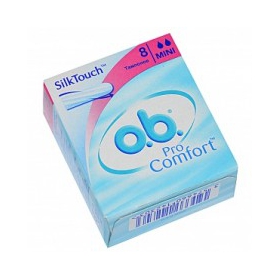 ТАМПОНЫ ЖЕНСКИЕ ГИГИЕНИЧЕСКИЕ серии «O.B.» про комфорт мини №8