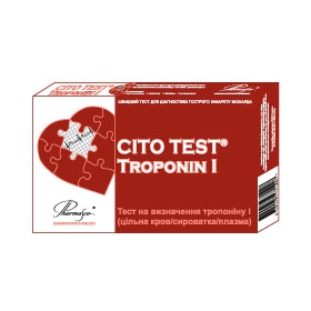 ТЕСТ CITO TEST TROPONIN I ДЛЯ ОПРЕДЕЛЕНИЯ ТРОПОНИНА І (ЦЕЛЬНАЯ КРОВЬ/СЫВОРОТКА/ПЛАЗМА)