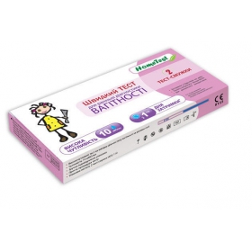 ТЕСТ ДЛЯ РАННЕЙ ДИАГНОСТИКИ БЕРЕМЕННОСТИ (В МОЧЕ) HOMETEST HCG110, полоска 3 мм №2