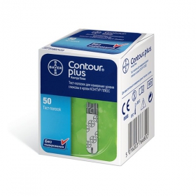 ТЕСТ смужки для вимірювання рівня глюкози в крові CONTOUR plus смужки №50