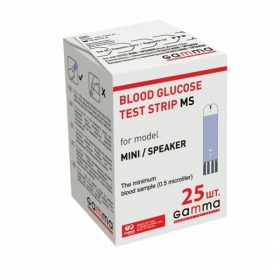 ТЕСТ смужки для контролю рівня глюкози в крові GAMMA MS №25