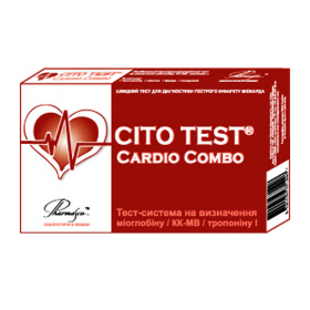 ТЕСТ-СИСТЕМА CITO TEST Cardio Combo ДЛЯ ОПРЕДЕЛЕНИЯ миоглобина/KK-MB/тропонина I