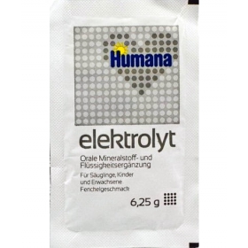 ХУМАНА ЭЛЕКТРОЛИТ - РЕГИДРАТАЦИОННАЯ СМЕСЬ для детей с рожд. 6,25 г, с фенхелем
