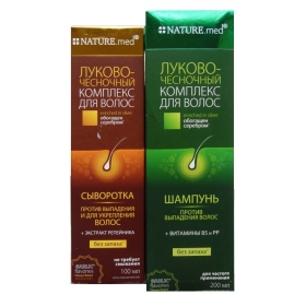 ШАМПУНЬ «NATURE.MED ЛУКОВО-ЧЕСНОЧНЫЙ КОМПЛЕКС ДЛЯ ВОЛОС» 200 мл