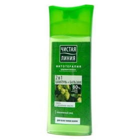 ШАМПУНЬ «ЧИСТАЯ ЛИНИЯ» НА ОТВАРЕ ЦЕЛЕБНЫХ ТРАВ 2 В 1 250мл