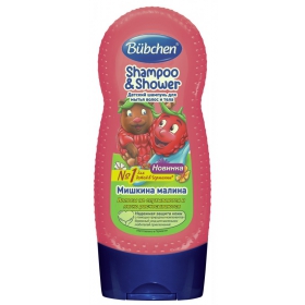 ШАМПУНЬ ДЕТСКИЙ BUBCHEN «СЛАДКАЯ МАЛИНА» для мытья волос и тела 230 мл