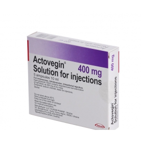 АКТОВЕГИН раствор для инъекций 400 мг амп. 10 мл №5