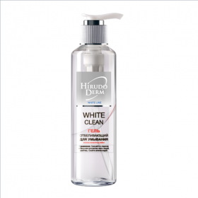 ГЕЛЬ ДЛЯ УМЫВАНИЯ ОТБЕЛИВАЮЩИЙ WHITE CLEAN серии HIRUDO DERM WHITE LINE 180 мл