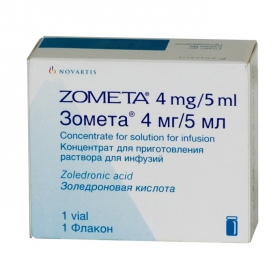 ЗОМЕТА конц. д/п инф. р-ра 4 мг фл. 5 мл