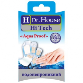 НАБОР ПЛАСТЫРЕЙ МЕДИЦИНСКИХ ВОДОНЕПРОНИЦАЕМЫХ ULTRA «AQUA PROOF» «H Dr. House» №12