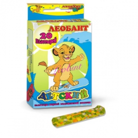 ПЛАСТЫРЬ МЕДИЦИНСКИЙ LEOBANT 19 мм х 72 мм, детский №20